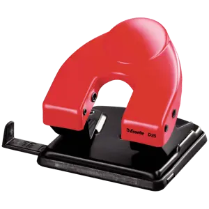 Perforateur 2 trous Esselte D25 - Avec réglette mobile, capacité : 2,5 mm/25 feuilles.