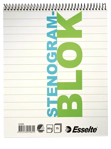 Stenogram- og universalblok med omslag