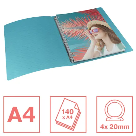 Esselte Colour'Breeze Raccoglitore a 4 anelli