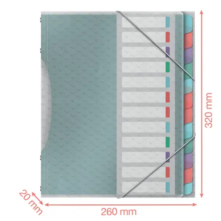 Esselte Colour'Breeze Ordnungsmappe mit 12 Taben