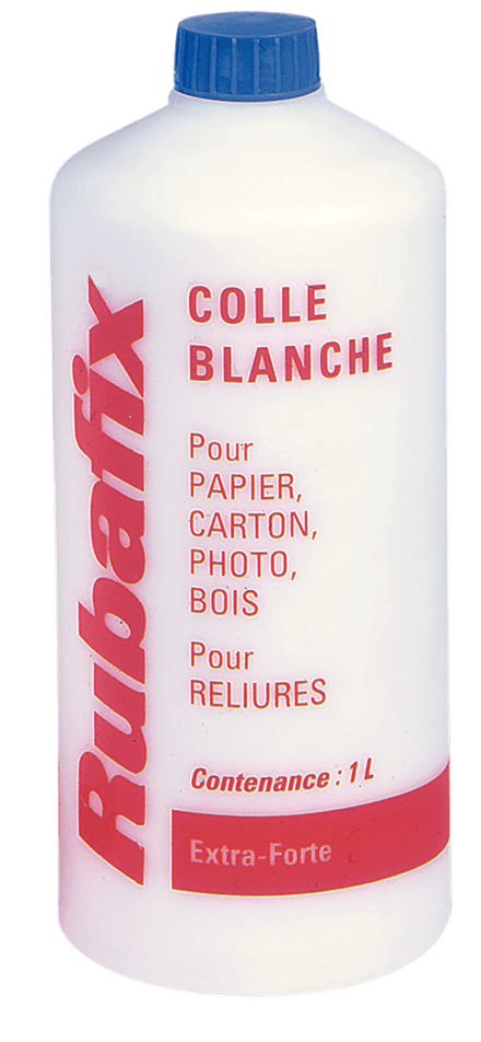 Colle blanche vinylique extra forte Esselte Rubafix en flacon. 1L