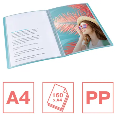Esselte Colour'Breeze Sichtbuch mit 80 Hüllen