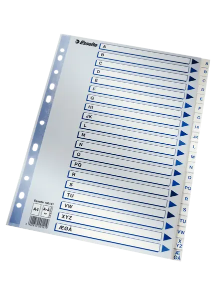 Register Esselte PP A4 hvid