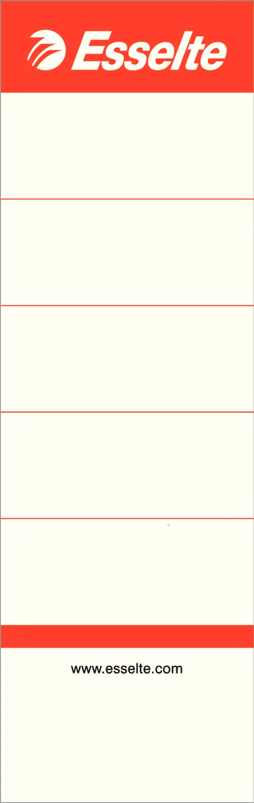 Ordofix Self-Adhesive Spine Labels For Lever Arch Files - Red, Pack Of 10, 60x390mm - View #13
