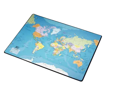 Esselte bureau-onderlegger, wereldkaart