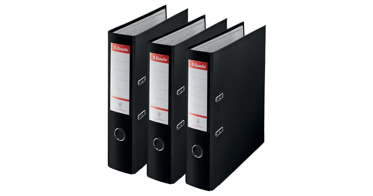 Esselte Essentials Lever Arch File PP, 30% pre-consumer recycled foil ...