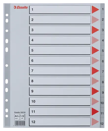 Rubrica PPL numerica 1-12 - f.to A4 MAXI