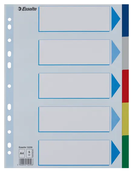 Intercalaire Esselte, en PP, A4