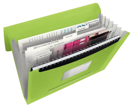 Esselte VIVIDA Expanding Concertina File, translucent