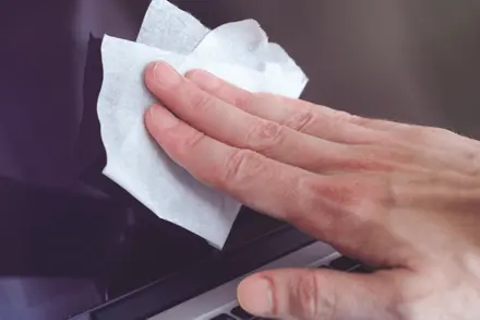 Chiffonnettes de nettoyage sèches et humides pour écrans