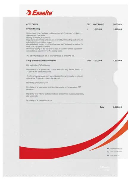 Omslag Esselte 115my æske a 100