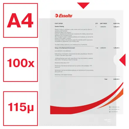 Omslag Esselte 115my æske a 100
