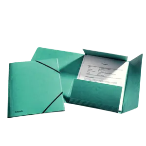Farde à 3 rabats Rainbow Esselte avec bande élastiquée - Carton de haute qualité. Certifié FSC®. A4.