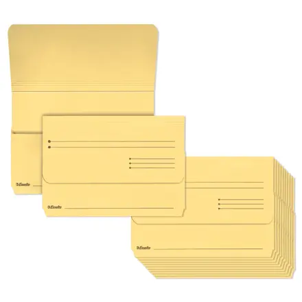 Esselte A4+ Manilla Document Wallets, Pack 25