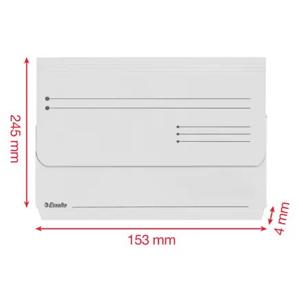 Esselte A4+ Manilla Document Wallets, Pack 25