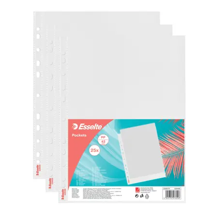 Esselte Colour'Breeze lefűzhető tasak, A4, 25 db
