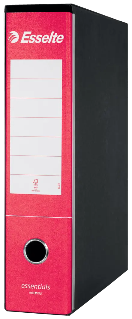 Registratori in cartone con custodia ESSENTIALS - F.to Commerciale - Dorso 8 cm