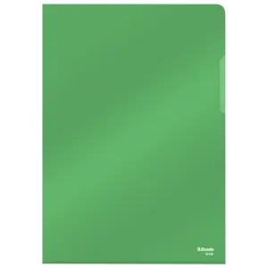 Папка-уголок Esselte Premium - Полностью прозрачная. Высокопрочная пленка 0.15 мм. Приваренная окантовка по нижнему краю. А4. 25 шт. в упаковке.
