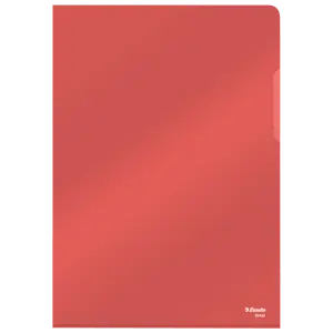 Папка-уголок Esselte Premium - Полностью прозрачная. Высокопрочная пленка 0.15 мм. Приваренная окантовка по нижнему краю. А4. 25 шт. в упаковке.