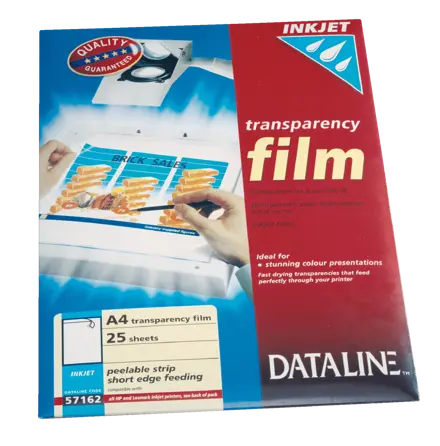 Transparent til inkjetprintere, Dataline