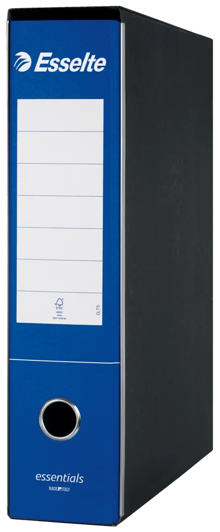 Registratori in cartone con custodia ESSENTIALS - F.to Commerciale - Dorso 8 cm