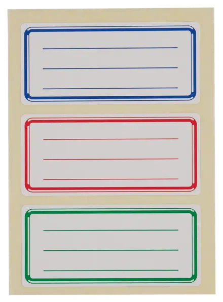 Étiquettes écolier Esselte Rubafix. 34*75mm x21. Etui de 21.