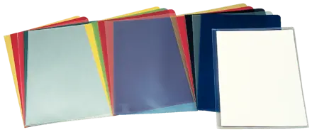 Cx. de 100 dossiers pvc 180 mic.folio