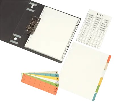 T74 Rubrica int. PVC 6 tast + etichette colorate - f.to 24 x 30 cm