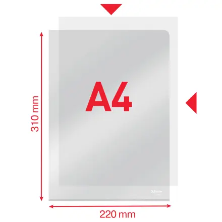Buste "L" PVC Cristal Lucide - f.to A4 - conf.25 pz