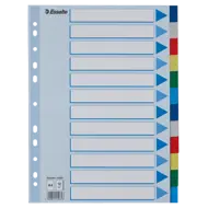 Esselte Leitz 16520085 Dividers A4 Cardboard Coloured Print Grey