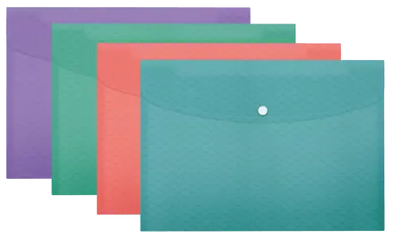Envelope de documento A4 PP Esselte Colour'Breeze , pacote de 4