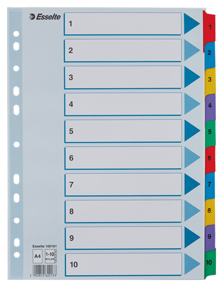 Esselte Self-tab Style Index Card Guide - Printeda To Z