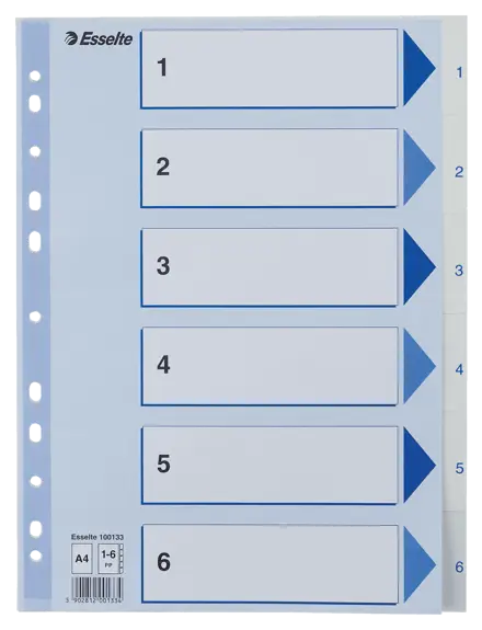 Register Esselte PP A4 hvid