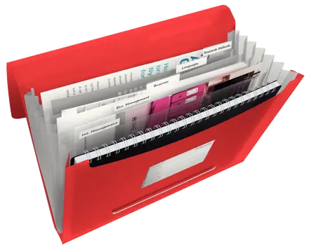 Esselte VIVIDA Expanding Concertina File, translucent