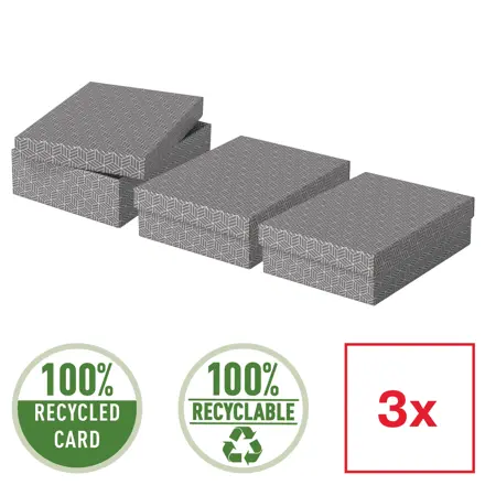 Esselte Home Storage and Gift Box Medium, Pack of 3