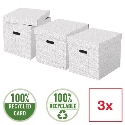 Esselte Home Storage Box Cube, Pack of 3