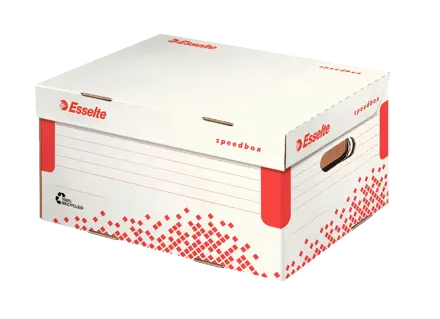 Scatola archivio e trasporto Speedbox Esselte - f.to A4 con coperchio integrato
