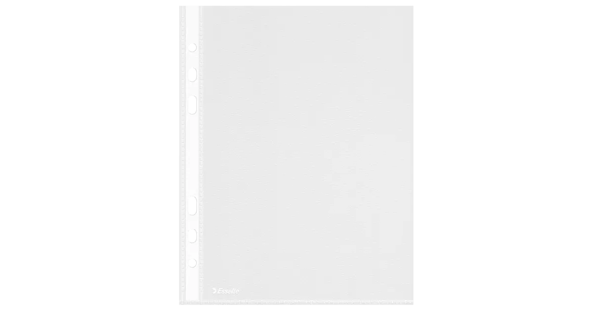 Esselte Lot 100 Pochettes A5 Perforées Grainées Mate 43 Microns + Classeur A5 Blanc Personnalisable 25 Mm – Protection & Archivage Parfait