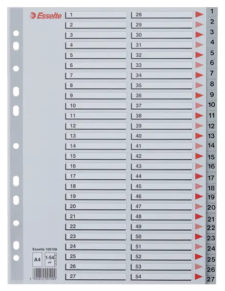 Разделители Esselte полипропиленовые, А4
