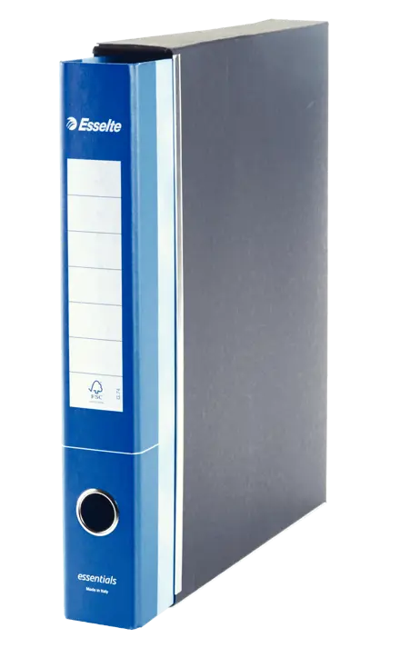 Registratori in cartone con custodia ESSENTIALS - F.to Protocollo - Dorso 5 cm
