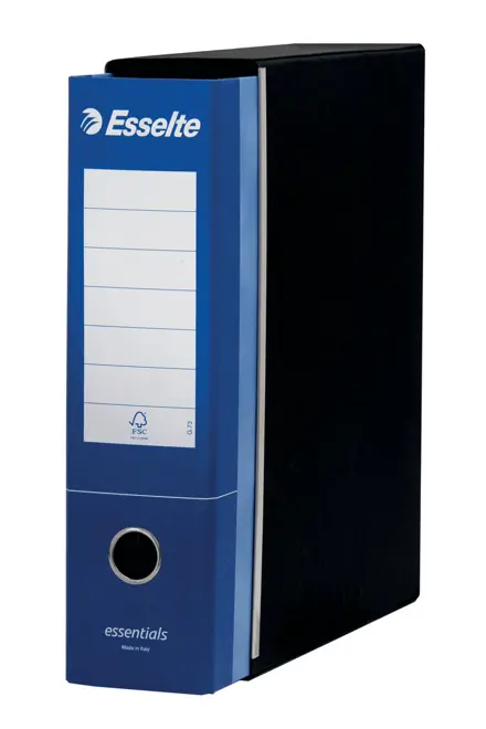 Registratori in cartone con custodia ESSENTIALS - F.to Commerciale - Dorso 8 cm