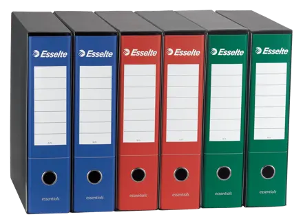 Registratori in cartone con custodia ESSENTIALS - F.to Protocollo - Dorso 8 cm