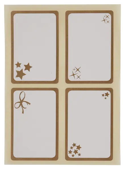 Étiquettes cadeaux Esselte Rubafix 36*54mm. Etui de 16.