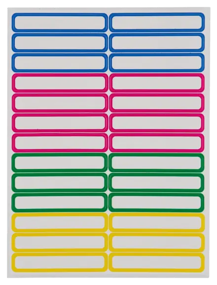 Étiquettes stylos Esselte Rubafix 7*40mm. Sachet de 52.