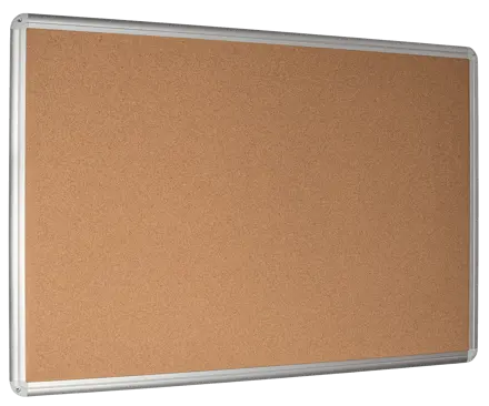 Opslagstavle i kork med aluminumsramme 120 x 150 cm