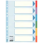 Przekładki Esselte z kolorowego kartonu, A4