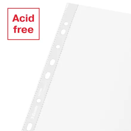 Esselte Buste perforate Office 100% riciclate - antiriflesso - f.to 22x30 cm - conf.da 100