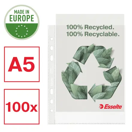 Esselte 100% Recycled Pocket A5 Box of 100