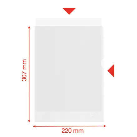 Esselte Buste a L De Luxe 100% riciclate - antiriflesso - f.to 22x30cm - conf.da 100
