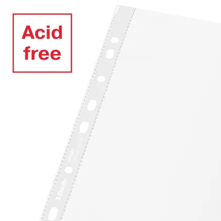 Esselte Buste perforate De Luxe 100% riciclate - antiriflesso - f.to A4 - conf.da 50